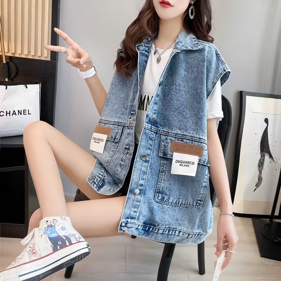 Street Fashion Jeans Women - New Women's Denim Vest 2025 Fashion
