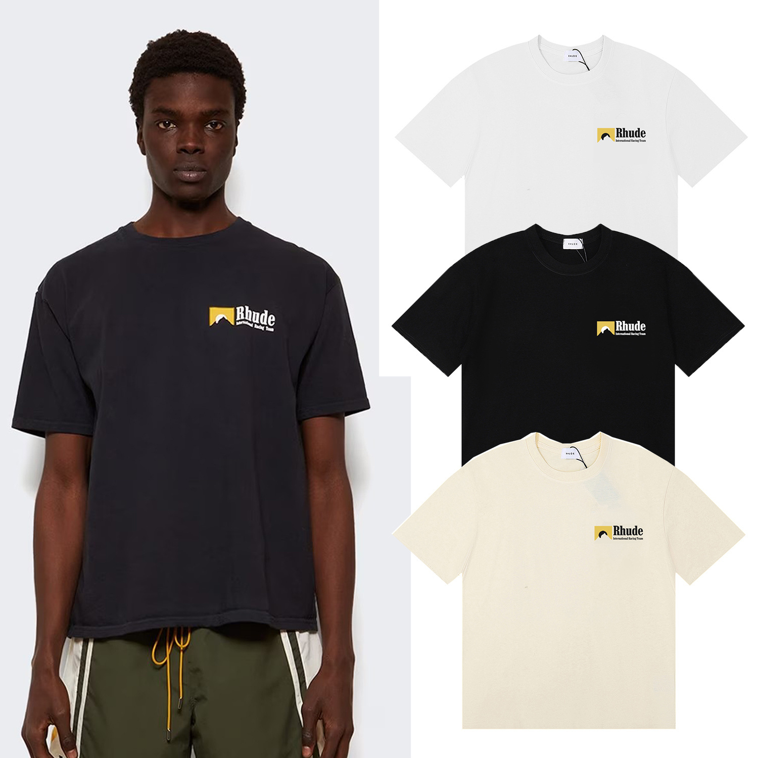 Street Fashion Walking - American Style Short Sleeve round Neck