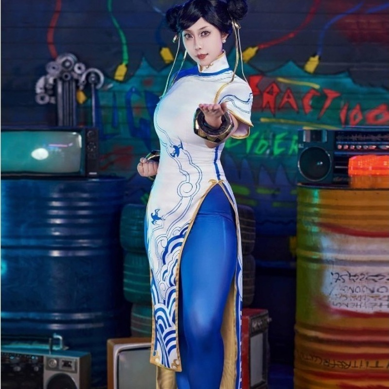 Street Fashion Dress - Game Chun-Li Costume Street Cosplay Fighter