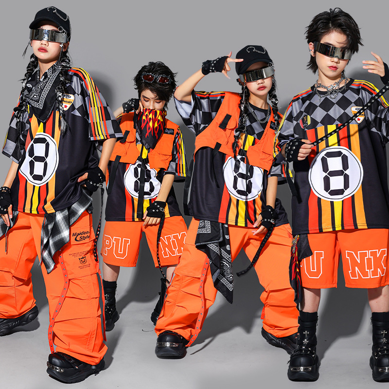 Street Fashion Outfit Girl - Boys Hip Hop Fashion K-pop Striped