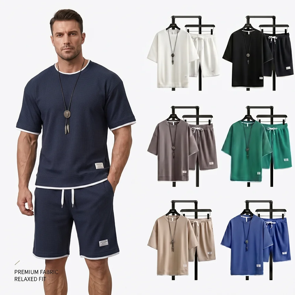 Summer Men's Waffle Knit Track - Street Fashion Mood recension och pris
