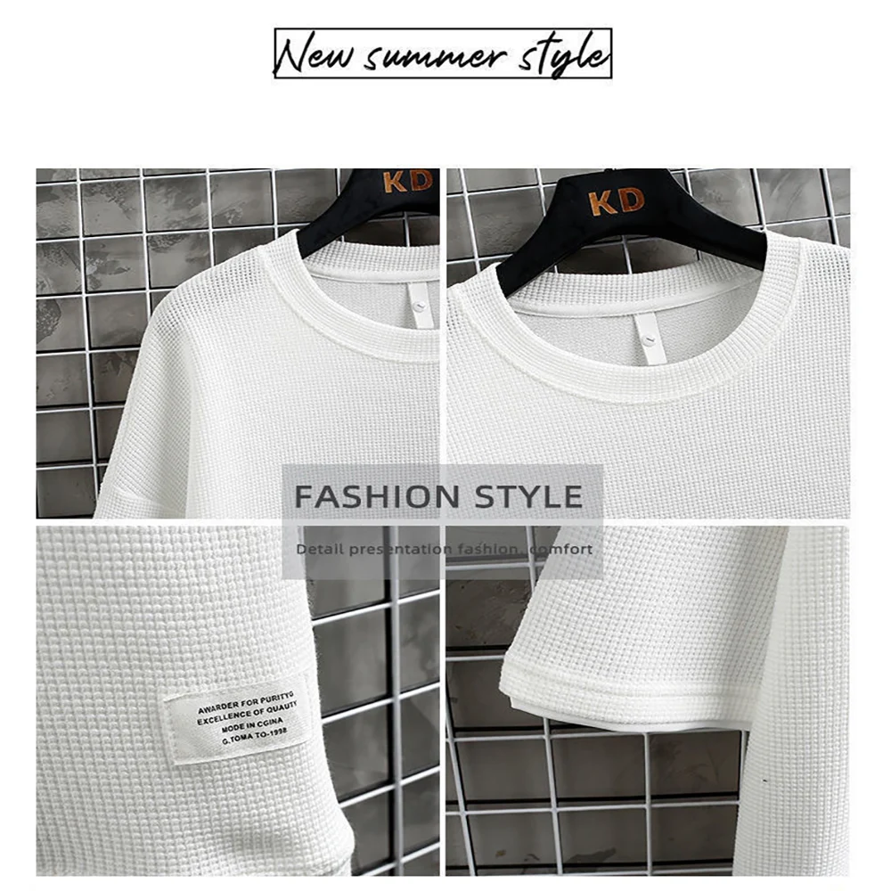 Summer Men's Waffle Knit Track - Street Fashion Mood recension och pris