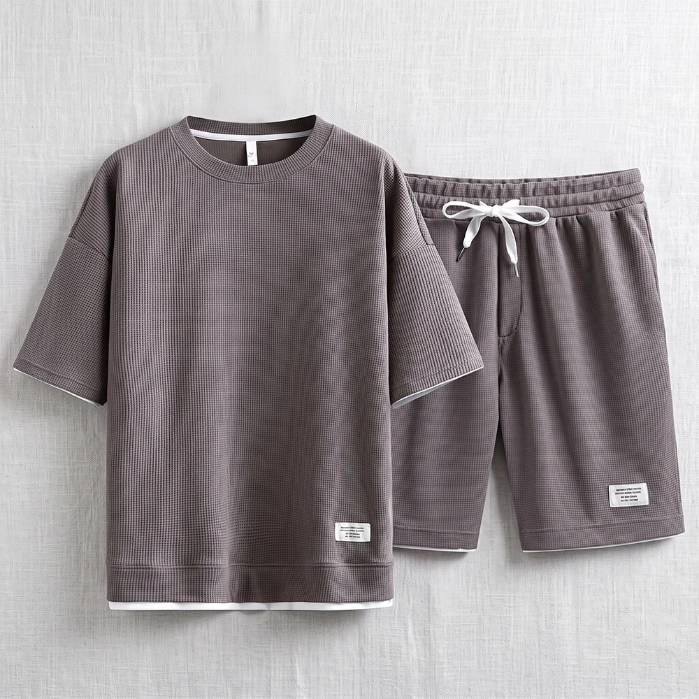 Summer Men's Waffle Knit Track - Street Fashion Mood recension och pris