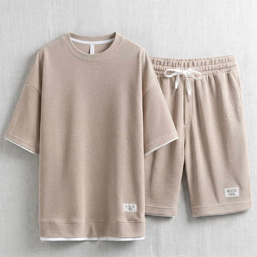Summer Men's Waffle Knit Track - Street Fashion Mood recension och pris