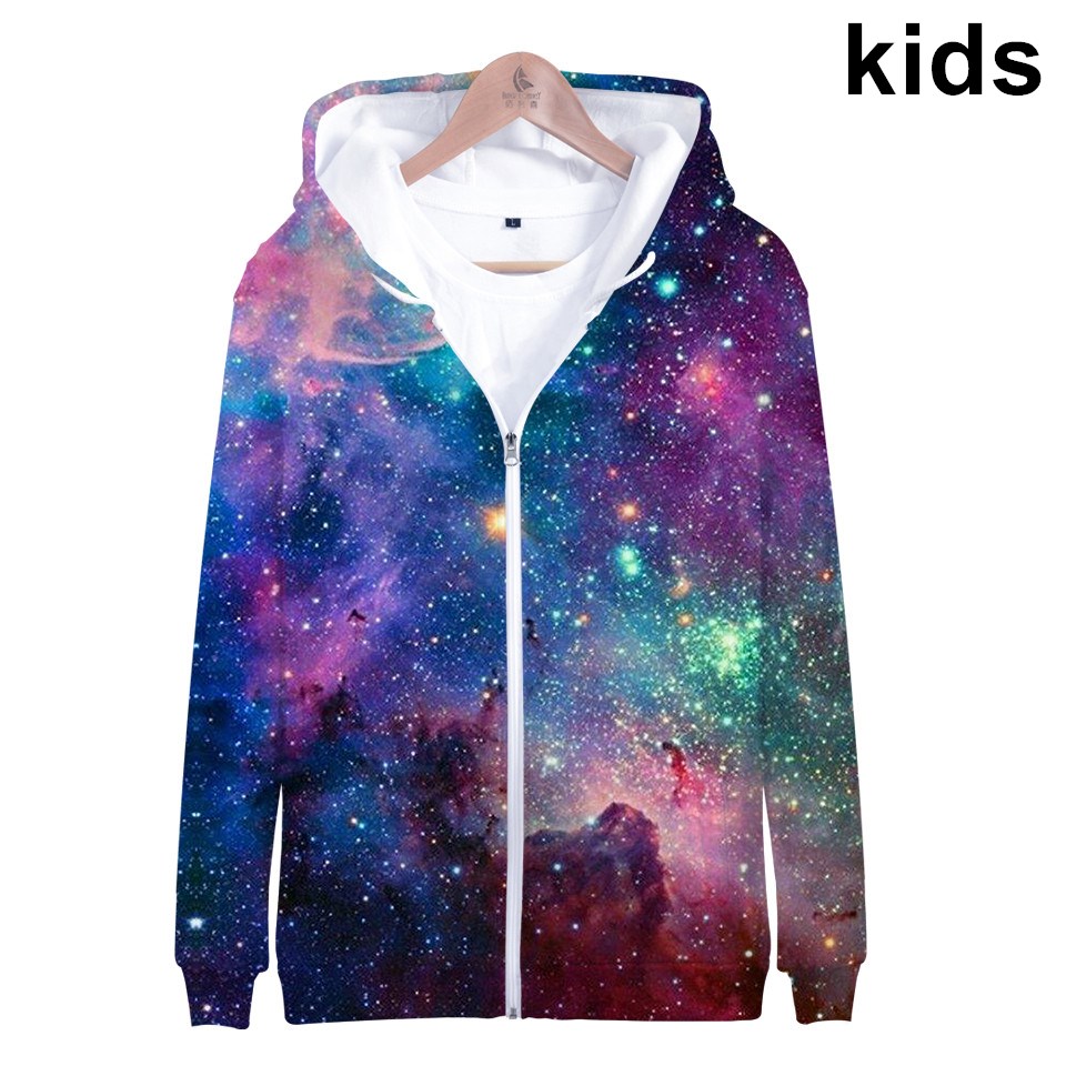 Coat Star Space Galaxy Hooded  - Street Fashion Zip Up Hoodie recension och pris