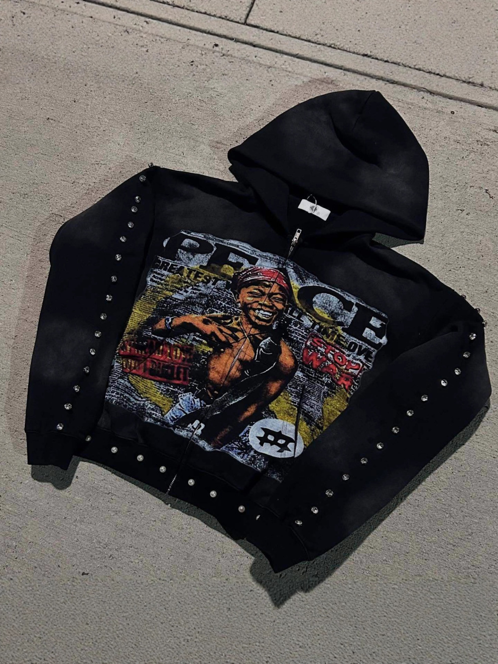 2026 new American hip-hop loos - Street Fashion Zip Up Hoodie recension och pris