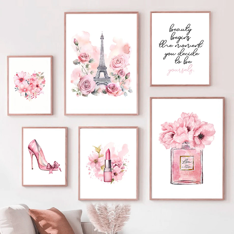 Paris Fashion Art Poster Pink  - Street Fashion In Paris recension och pris
