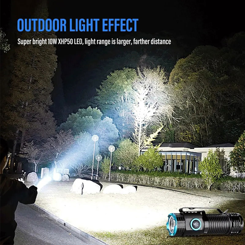 Powerful XHP50 LED Flashlight  - Street Fashion Blog recension och pris