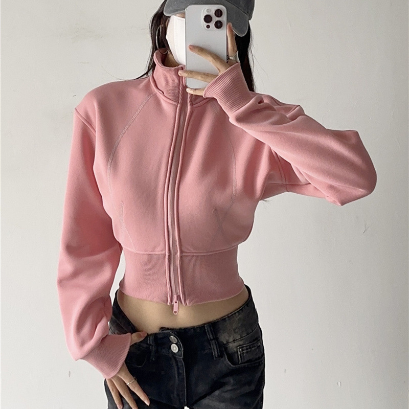 Women Crop Hoodie Sweatshirts  - Street Fashion Zip Up Hoodie recension och pris