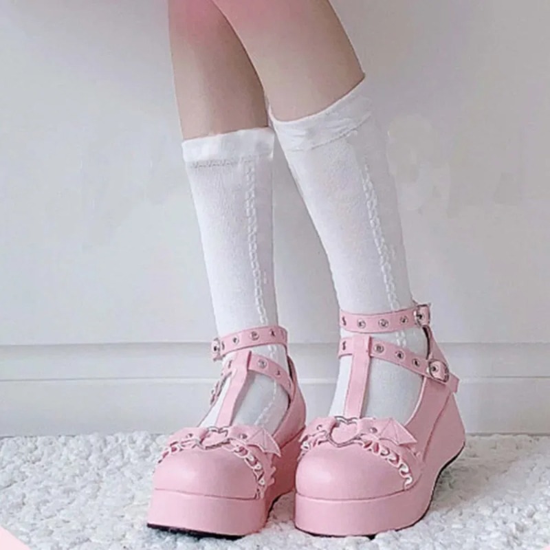 New Sweet Heart Buckle Wedges  - Chunky Sneaker Platform recension och pris