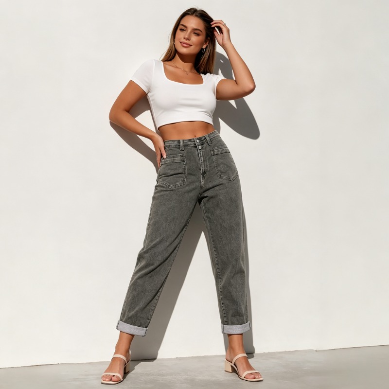 Women Plus Size American High  - Street Fashion Jeans Women recension och pris