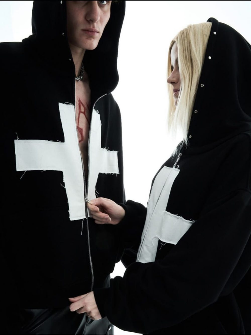 2026 New Y2K Dark Cross Hooded - Street Fashion Zip Up Hoodie recension och pris