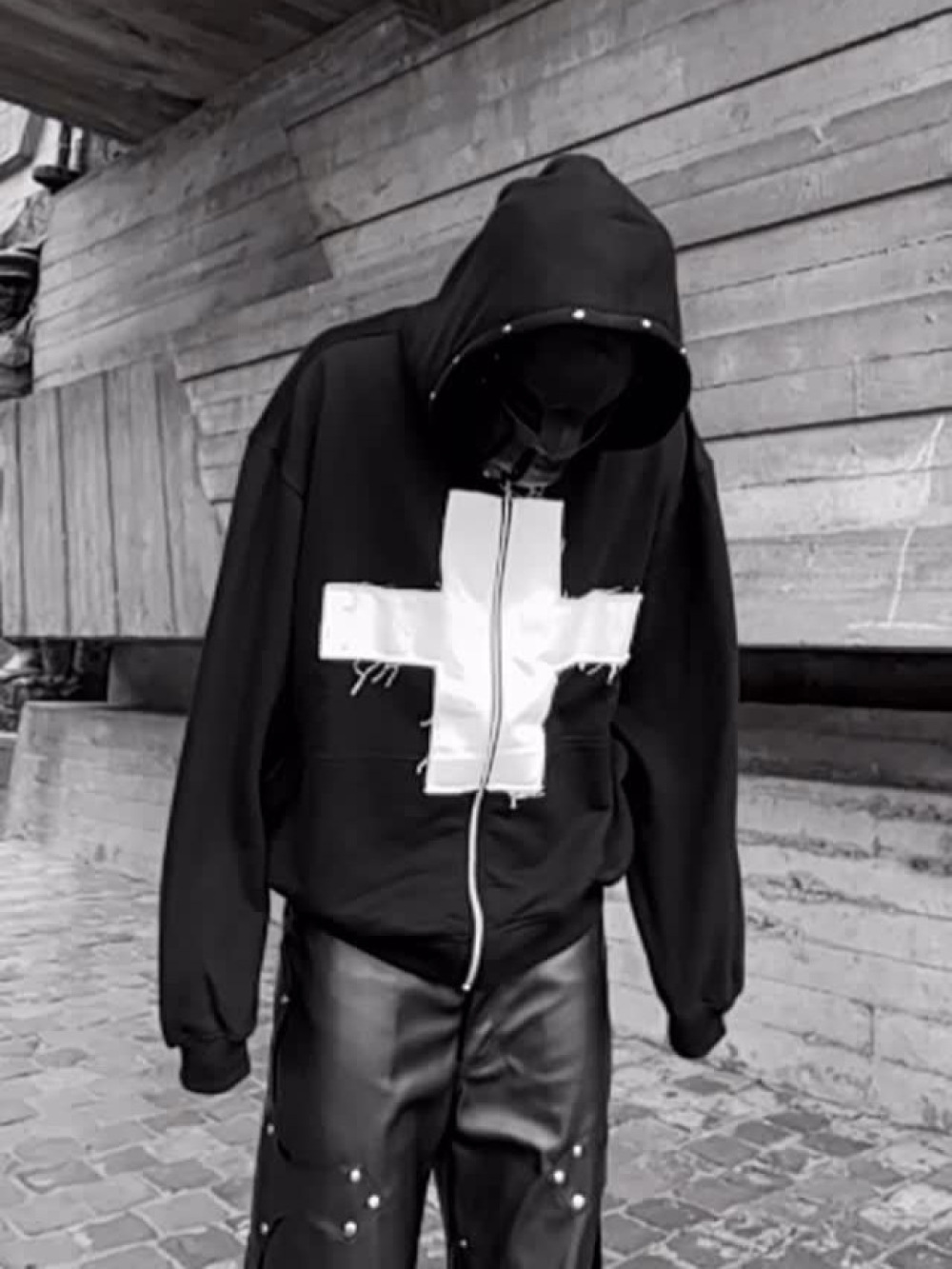 2026 New Y2K Dark Cross Hooded - Street Fashion Zip Up Hoodie recension och pris