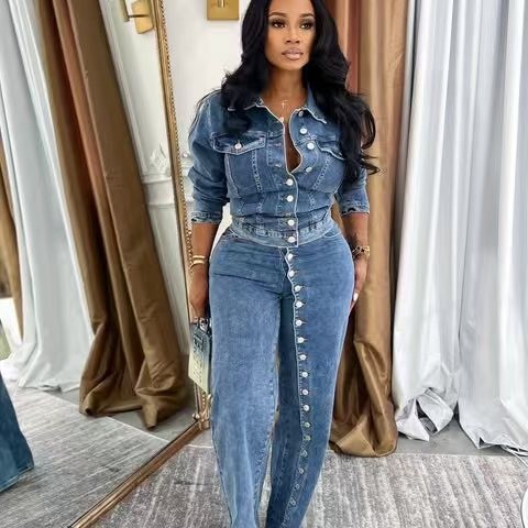 Jeans Suit Women Denim 2 Piece - Street Fashion Jeans Women recension och pris