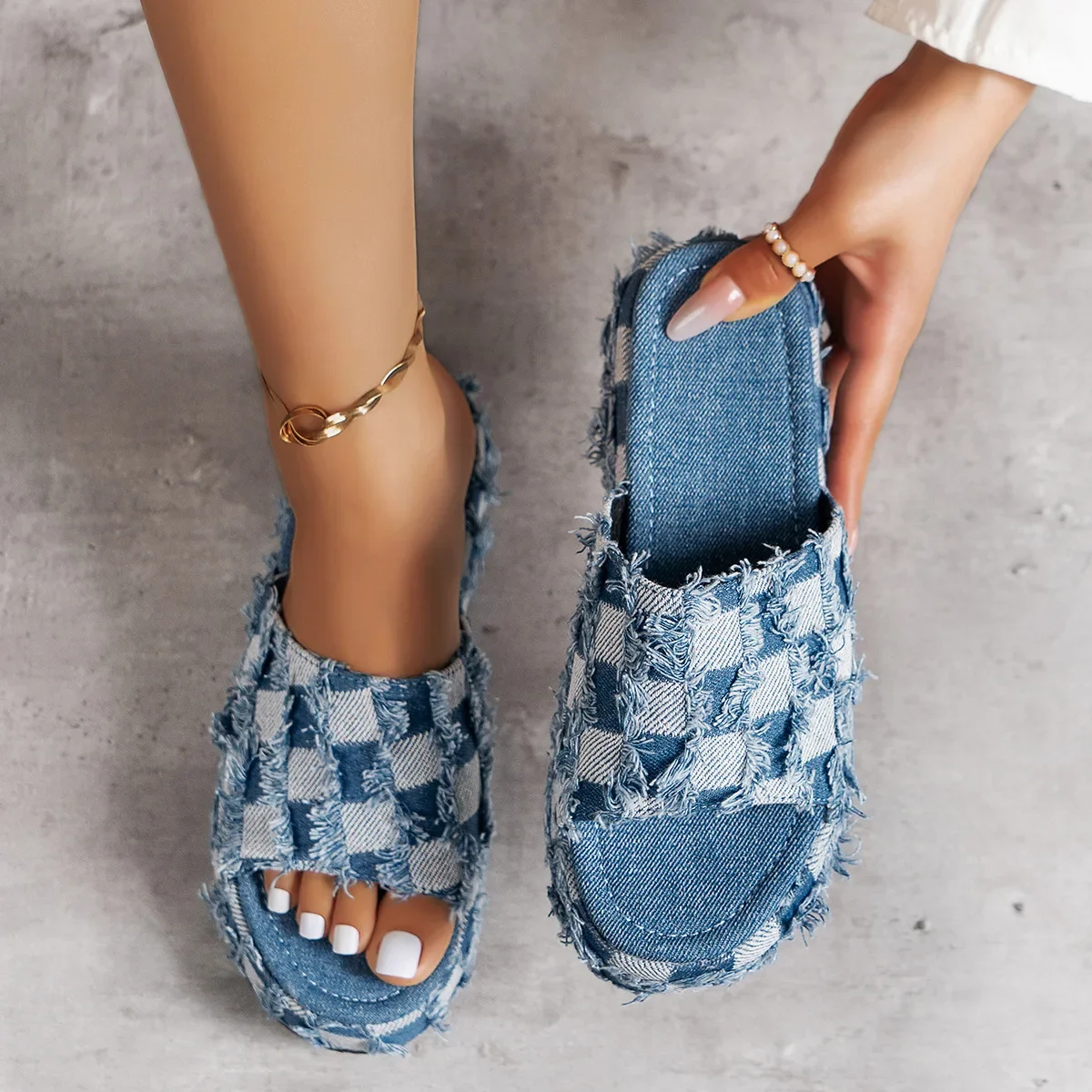 New Women Denim Slides Summer  - Street Fashion Jeans Women recension och pris