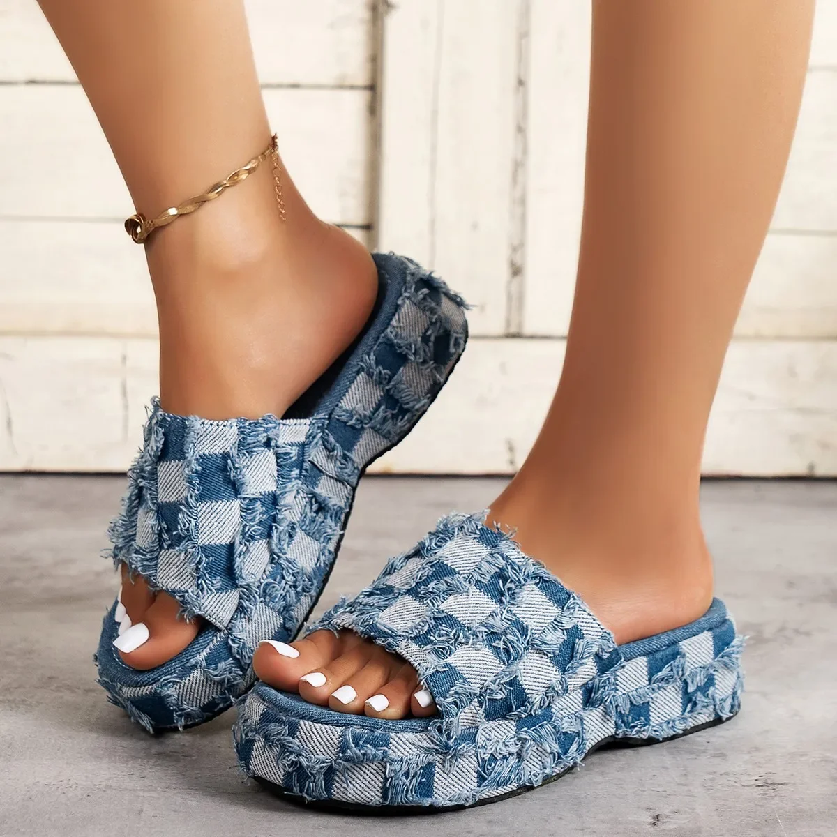 New Women Denim Slides Summer  - Street Fashion Jeans Women recension och pris