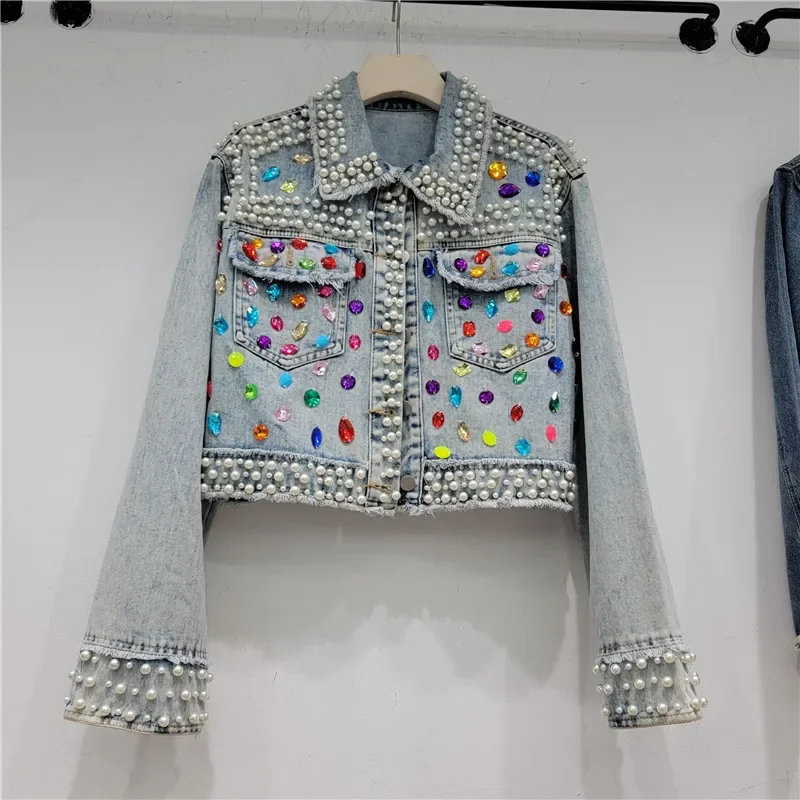 Autumn Women Fashion Pearl Bea - Street Fashion Jeans Women recension och pris