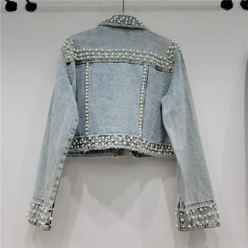 Autumn Women Fashion Pearl Bea - Street Fashion Jeans Women recension och pris
