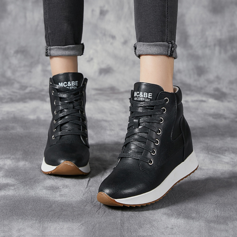 7CM Genuine Leather Women Ankl - Chunky Sneaker Platform recension och pris
