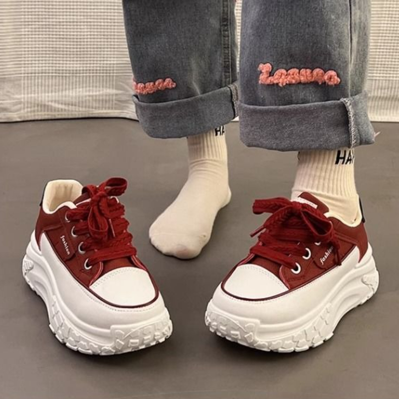 Spring Chunky White Sneakers f - Chunky Sneaker Platform recension och pris