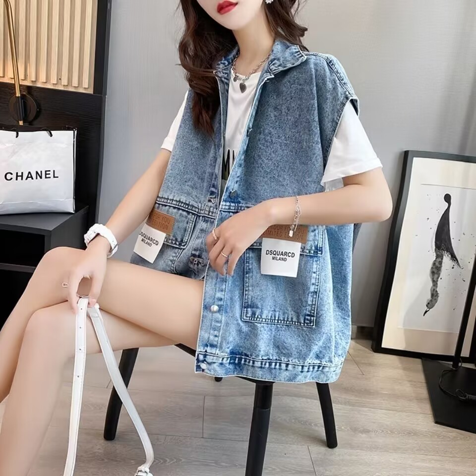 New Women's Denim Vest 2025 Fa - Street Fashion Jeans Women recension och pris
