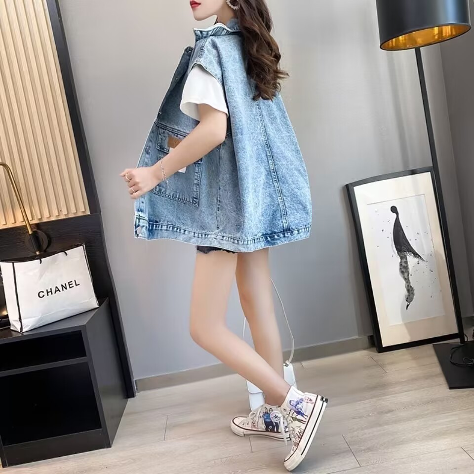 New Women's Denim Vest 2025 Fa - Street Fashion Jeans Women recension och pris