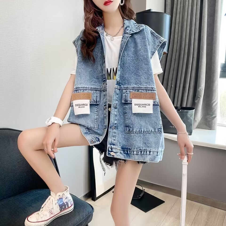 New Women's Denim Vest 2025 Fa - Street Fashion Jeans Women recension och pris