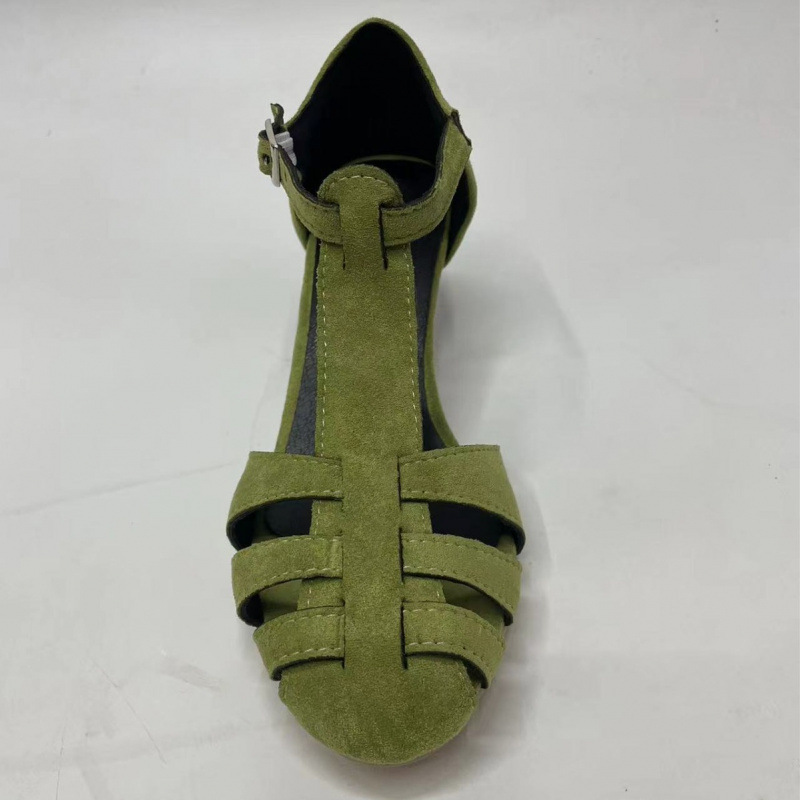 Women's Green Suede Kitten Hee - Street Fashion Dress recension och pris