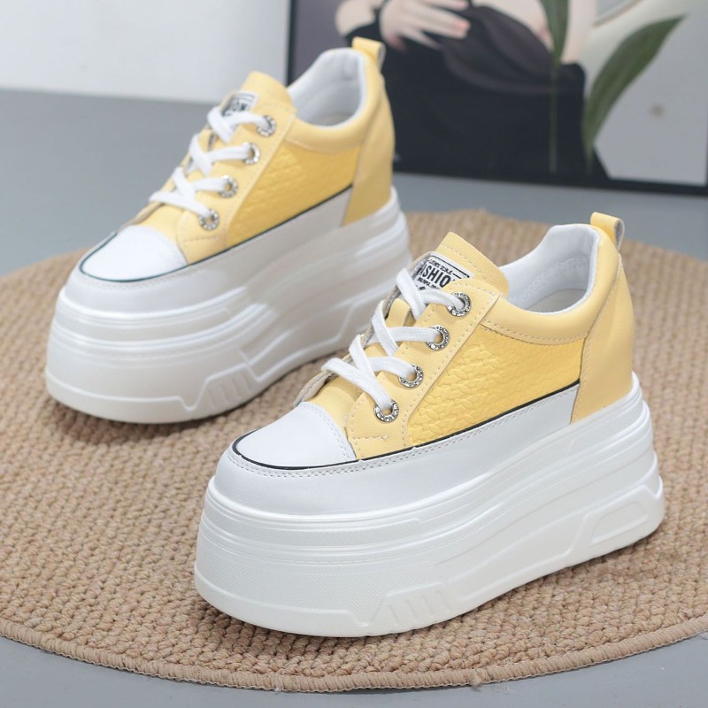 2026 New 10CM Genuine Leather  - Chunky Sneaker Platform recension och pris