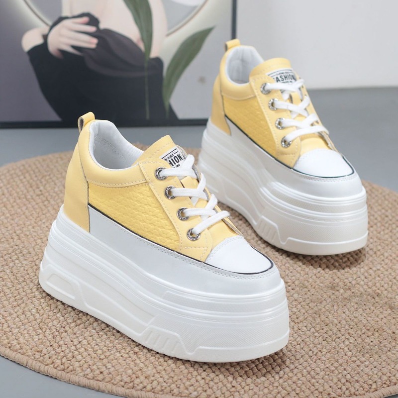 2026 New 10CM Genuine Leather  - Chunky Sneaker Platform recension och pris