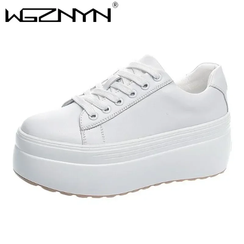 Luxury Autumn Genuine Leather  - Chunky Sneaker Platform recension och pris