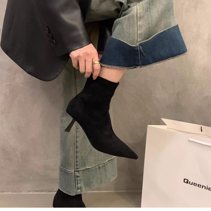 Women's Suede Stretch Ankle Bo - Street Fashion Dress recension och pris