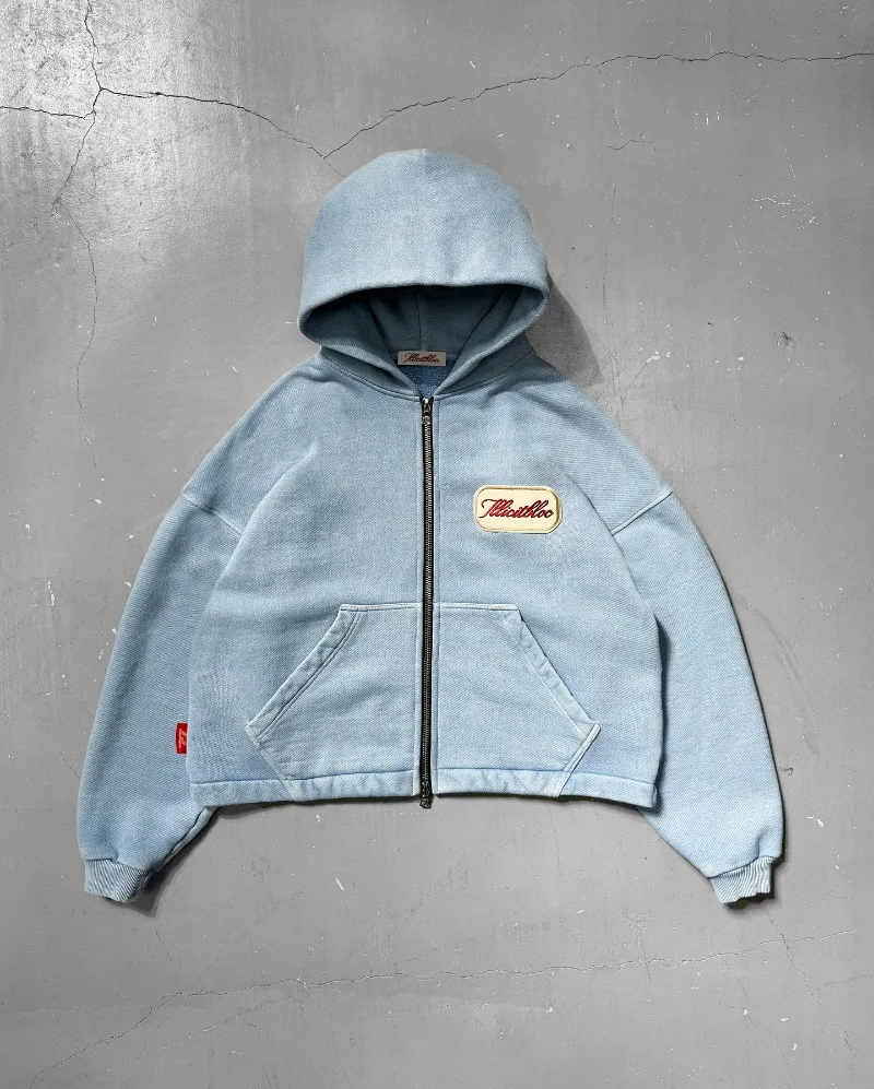 Y2K Fashion New Letter Embroid - Street Fashion Zip Up Hoodie recension och pris