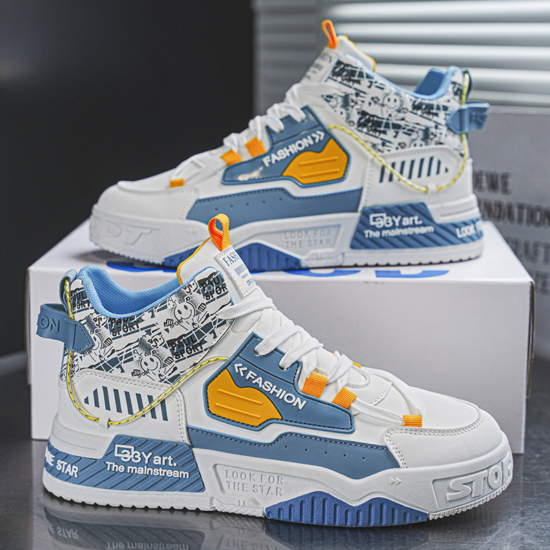 Men's High Top Board Shoes Fas - Street Fashion Walking recension och pris