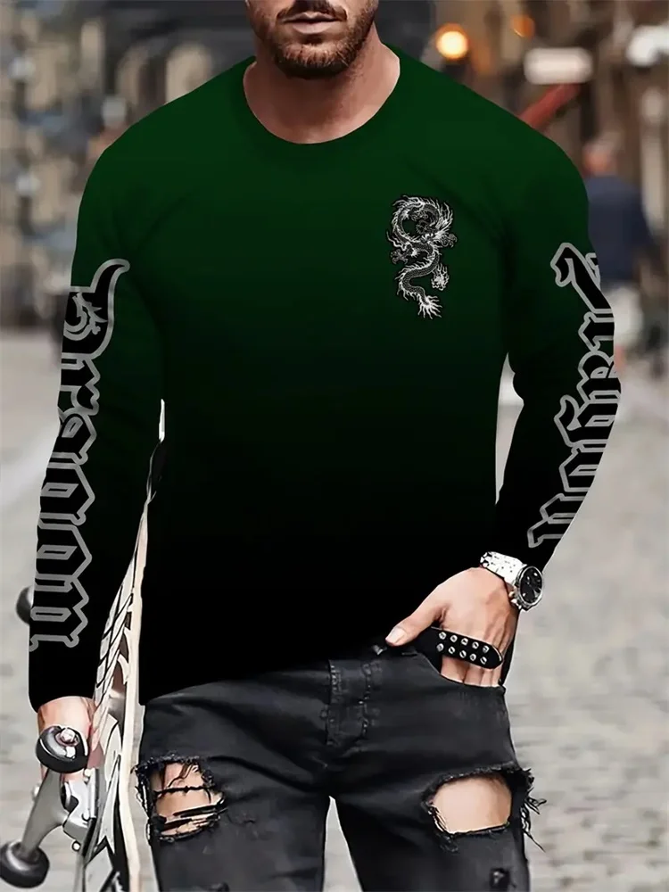 Simple Longteng Print Autumn F - Street Fashion Tshirt recension och pris