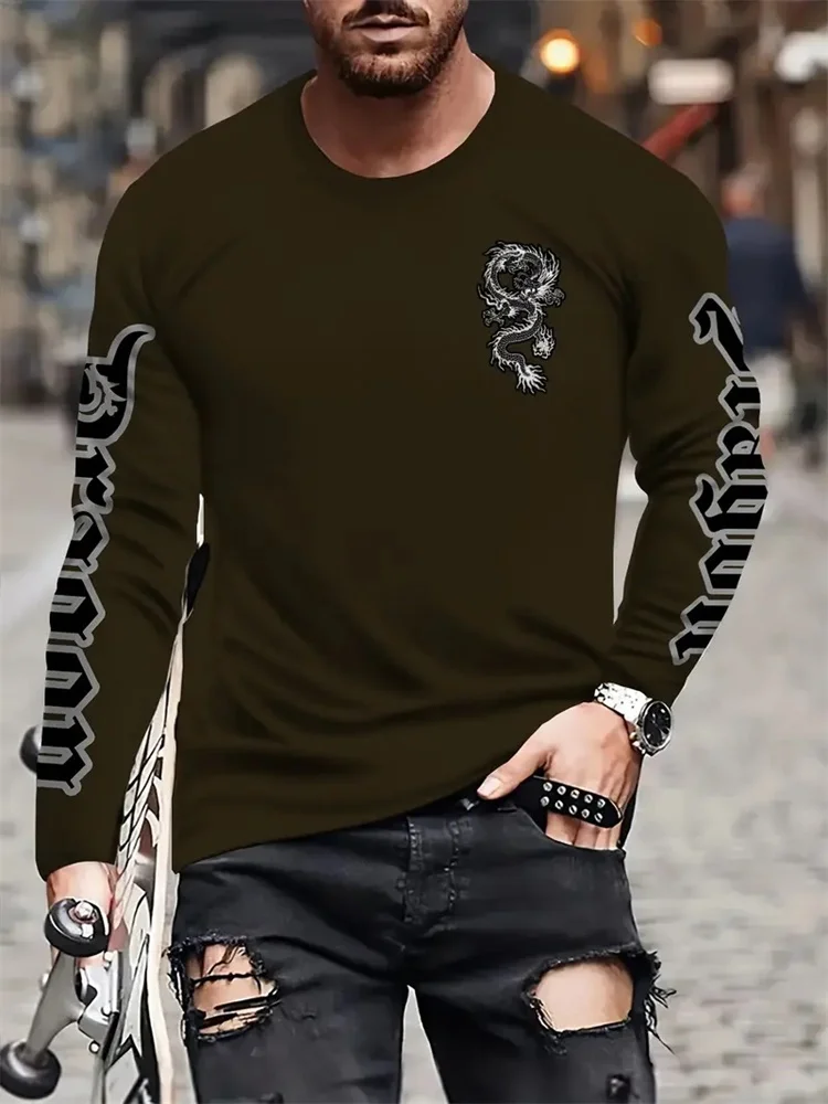 Simple Longteng Print Autumn F - Street Fashion Tshirt recension och pris