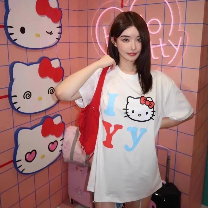 Short-Sleeved Sanrio Summer Pu - Street Fashion Tshirt recension och pris