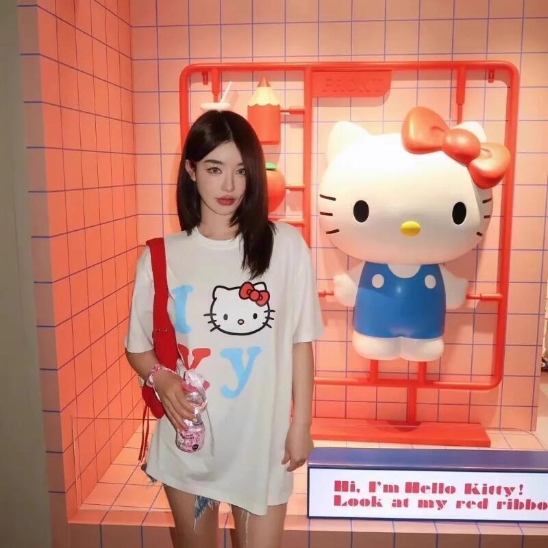 Short-Sleeved Sanrio Summer Pu - Street Fashion Tshirt recension och pris