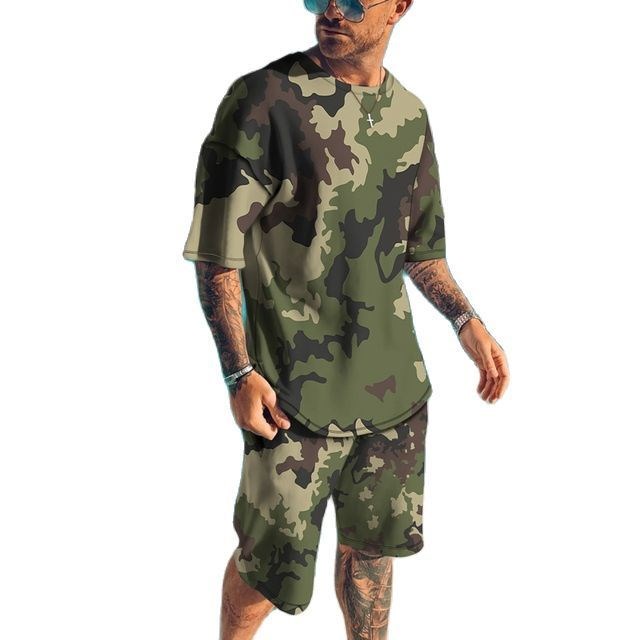 Summer New Men's Tracksuits 3D - Camo Pattern Set recension och pris