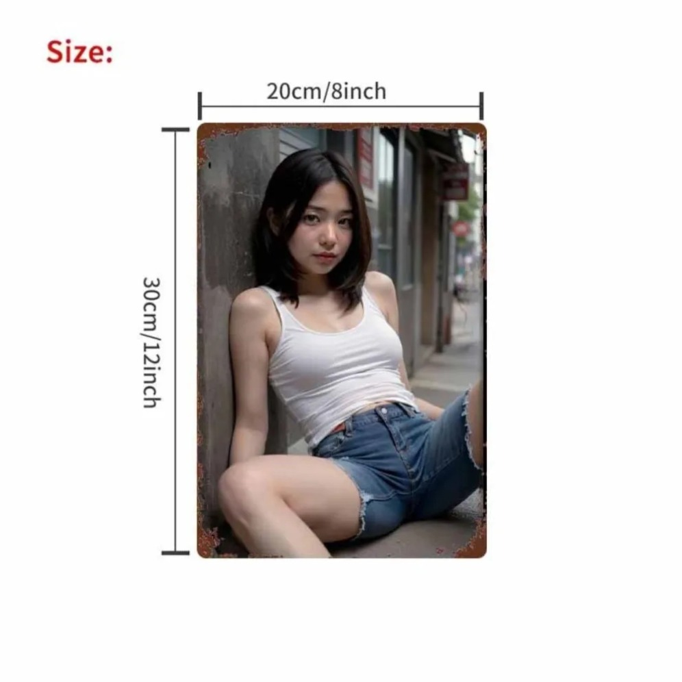 New Trendy HD Metal Wall Art - - Asian Street Fashion Girls recension och pris