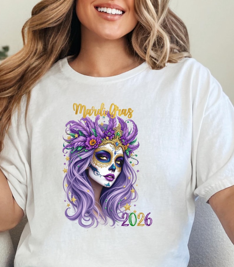 Mardi Gras Lady 2026 Shirt Pur - Parade Fashion Street recension och pris