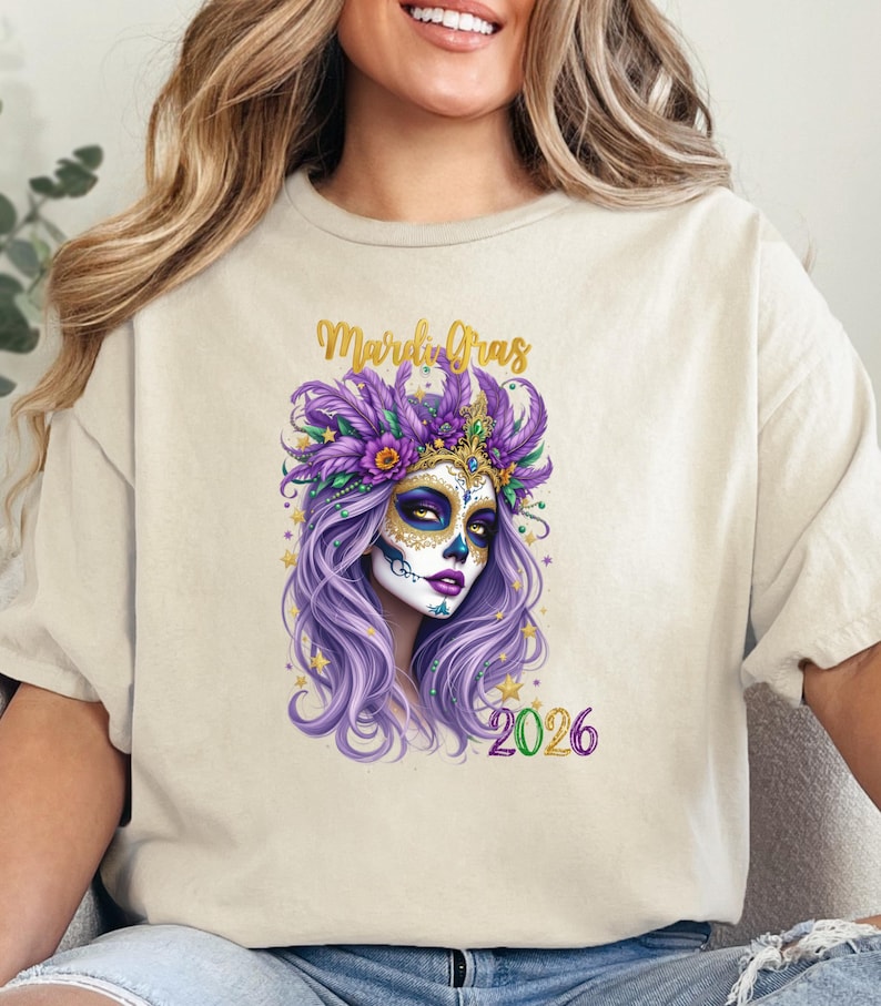Mardi Gras Lady 2026 Shirt Pur - Parade Fashion Street recension och pris