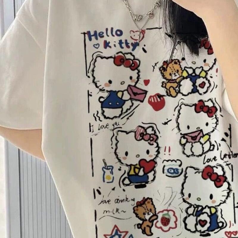 Short-Sleeved Summer Hello Kit - Street Fashion Tshirt recension och pris
